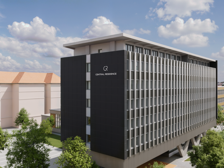 Centrál Residence apartmanház kialakítása Miskolcon